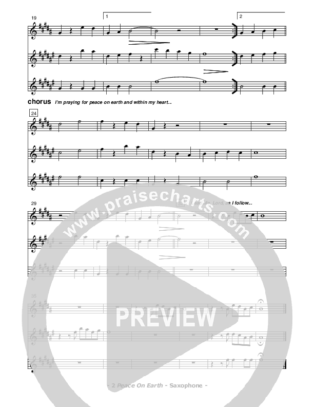 Peace On Earth Saxophone (Don Chapman)