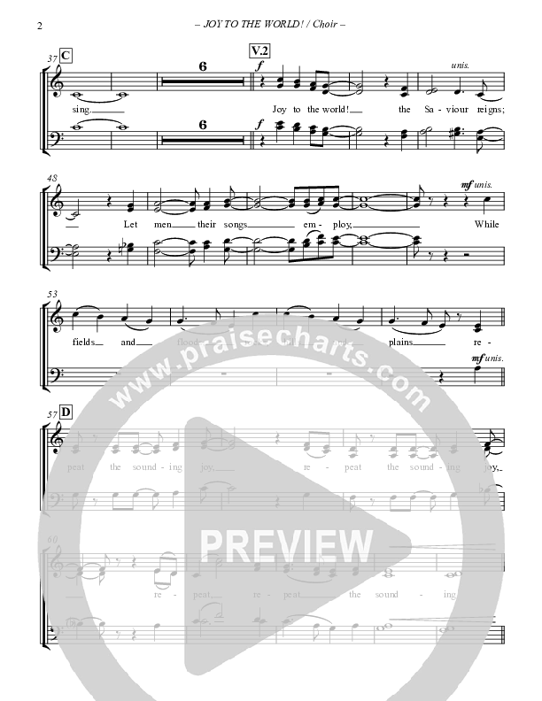 Joy To The World Choir Vocals (SATB) (Paul Campbell)