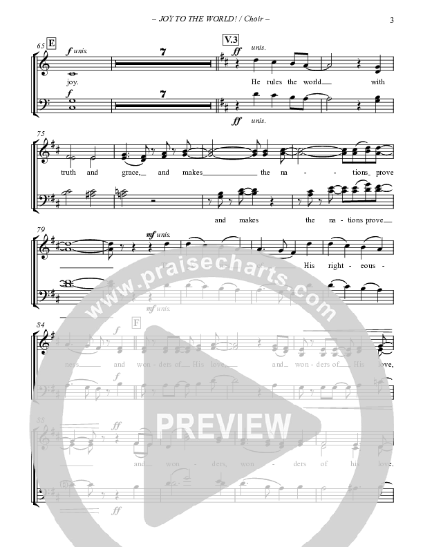 Joy To The World Choir Vocals (SATB) (Paul Campbell)