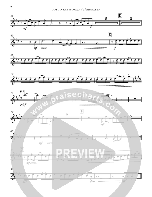 Joy To The World Clarinet (Paul Campbell)