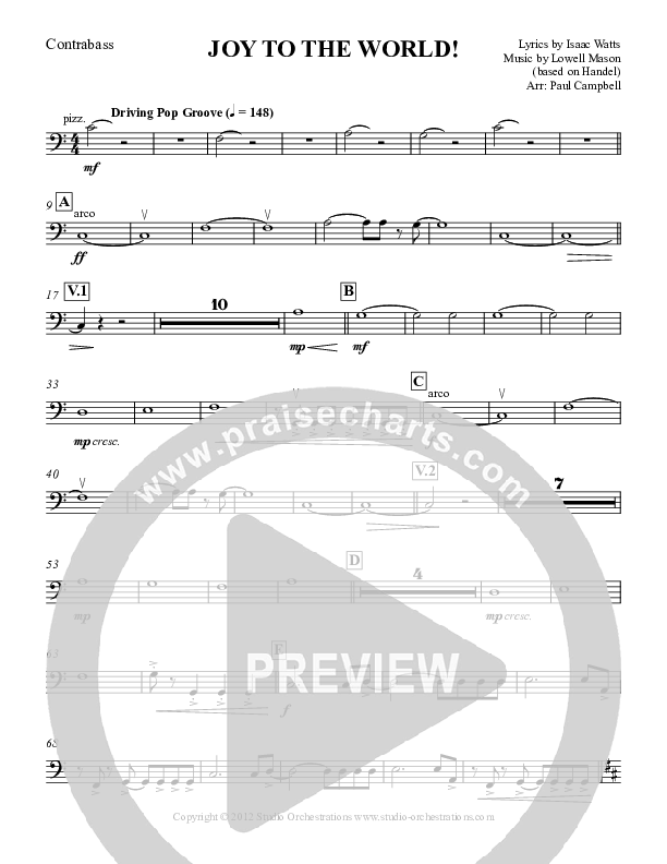 Joy To The World Contrabass (Paul Campbell)
