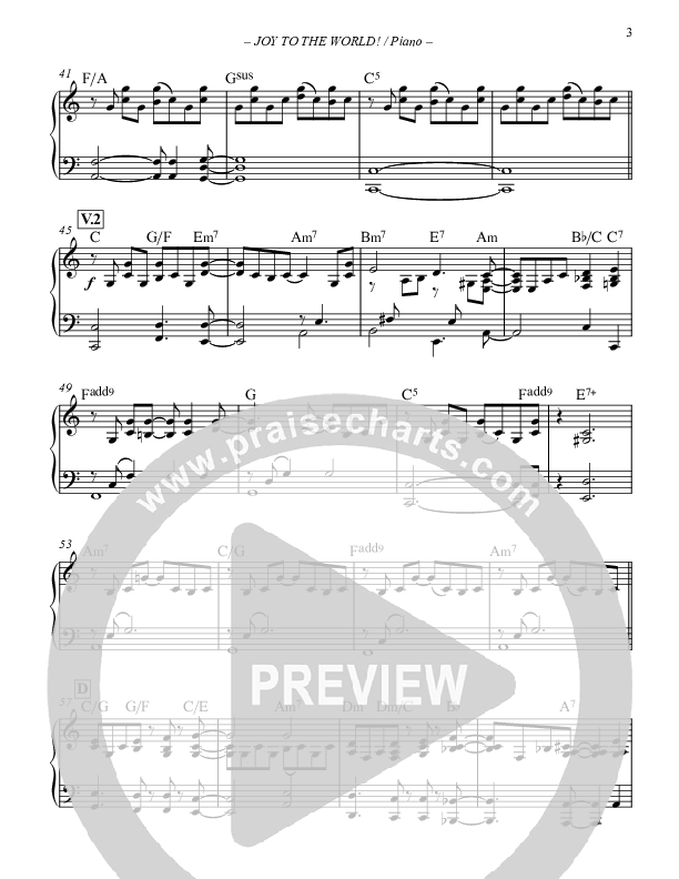 Joy To The World Piano Sheet (Paul Campbell)