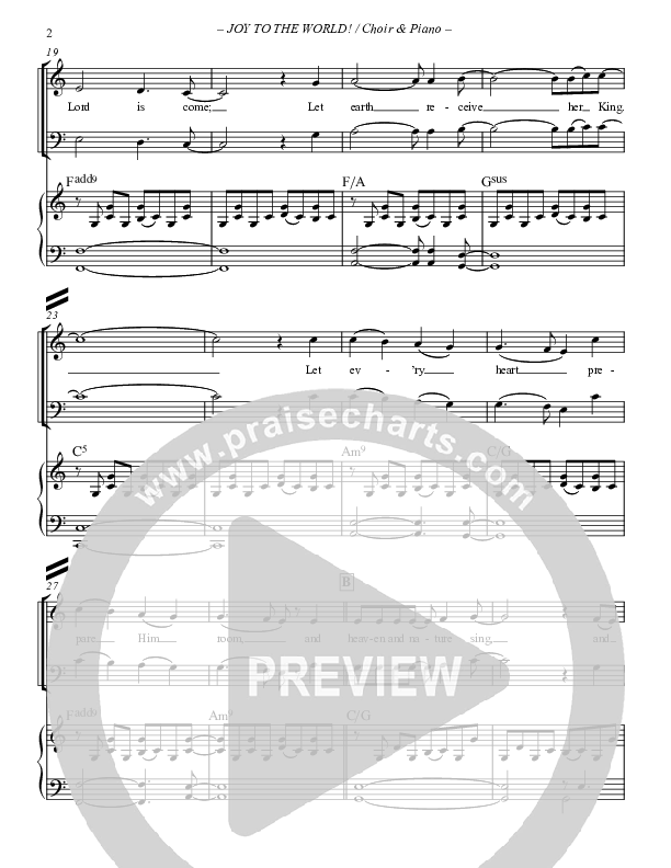 Joy To The World Piano/Vocal (Paul Campbell)