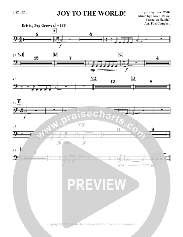 Joy To The World Timpani (Paul Campbell)