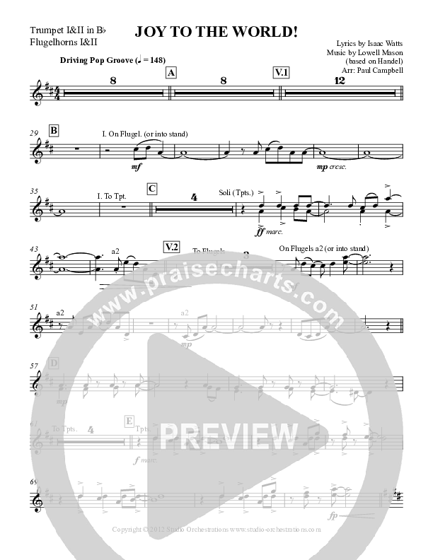 Joy To The World Trumpet 1,2 (Paul Campbell)