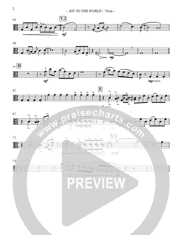 Joy To The World Viola (Paul Campbell)