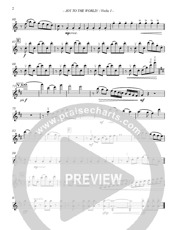 Joy To The World Violin 1 (Paul Campbell)