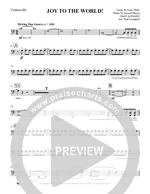 Joy To The World Violincello (Paul Campbell)