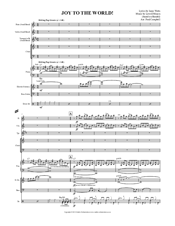 Joy To The World Conductor's Score (Paul Campbell)