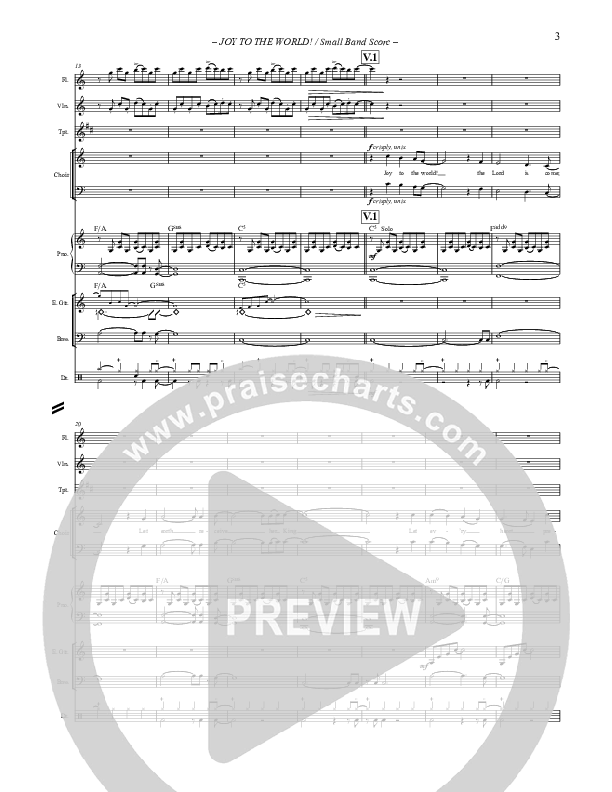 Joy To The World Conductor's Score (Paul Campbell)