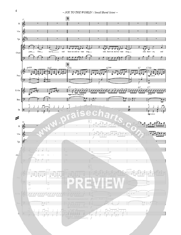 Joy To The World Conductor's Score (Paul Campbell)