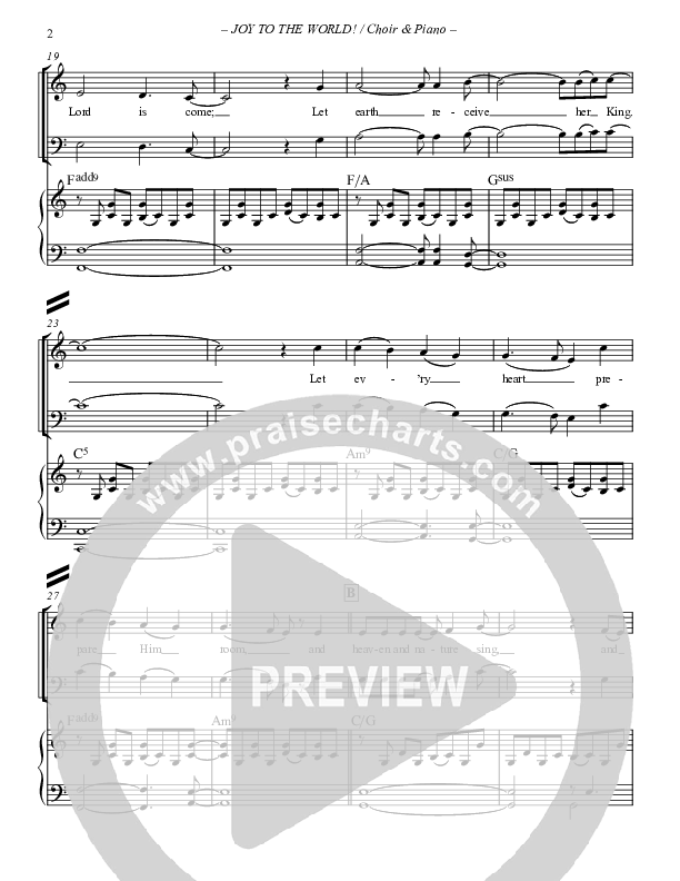 Joy To The World Piano/Vocal (Paul Campbell)