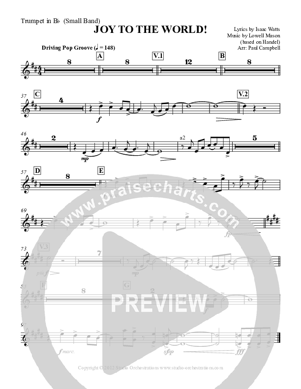 Joy To The World Trumpet (Paul Campbell)