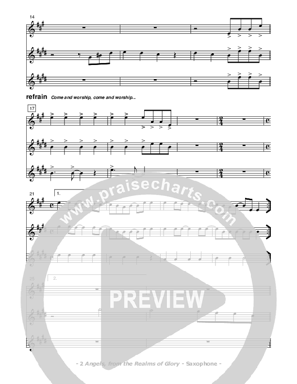 Angels From The Realms Of Glory Saxophone (Don Chapman)