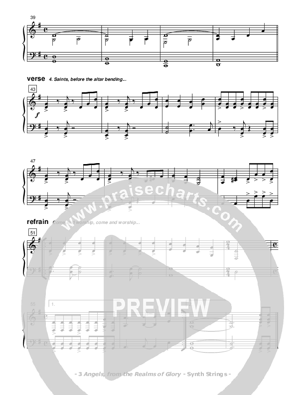 Angels From The Realms Of Glory Synth Strings (Don Chapman)