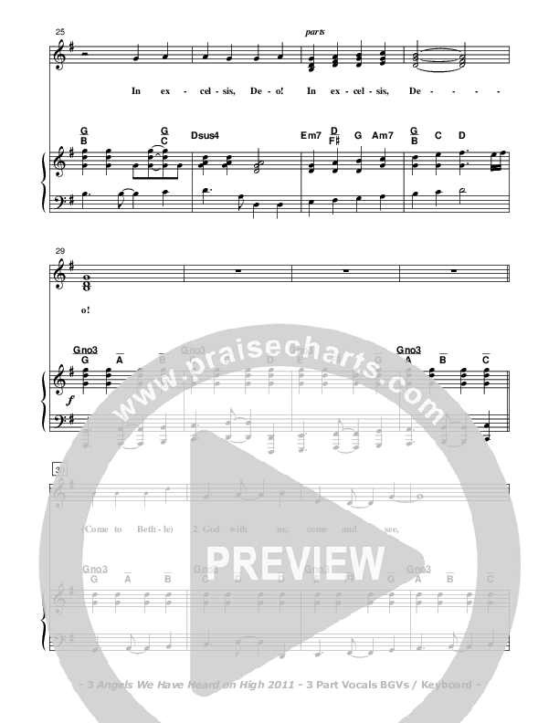 Angels We Have Heard On High Piano/Vocal (SAT) (Don Chapman)