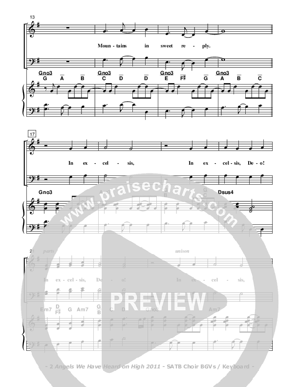 Angels We Have Heard On High Piano/Vocal (SATB) (Don Chapman)