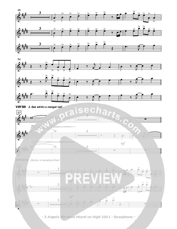 Angels We Have Heard On High Saxophone (Don Chapman)