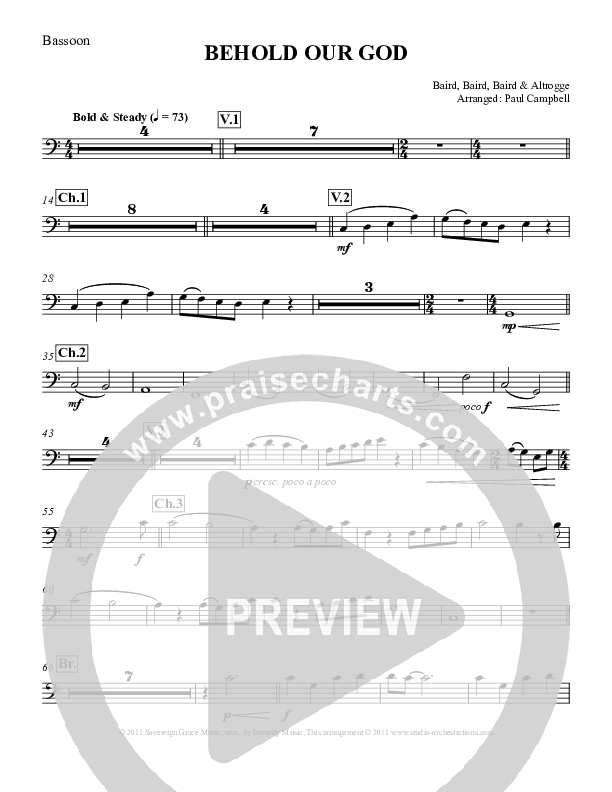 Behold Our God Bassoon (Sovereign Grace / The Village Church)