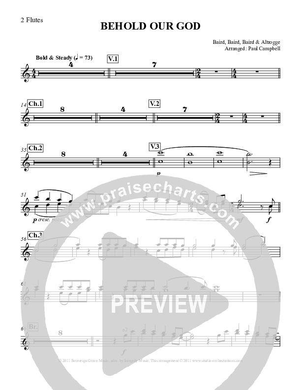 Behold Our God Flute (Sovereign Grace / The Village Church)