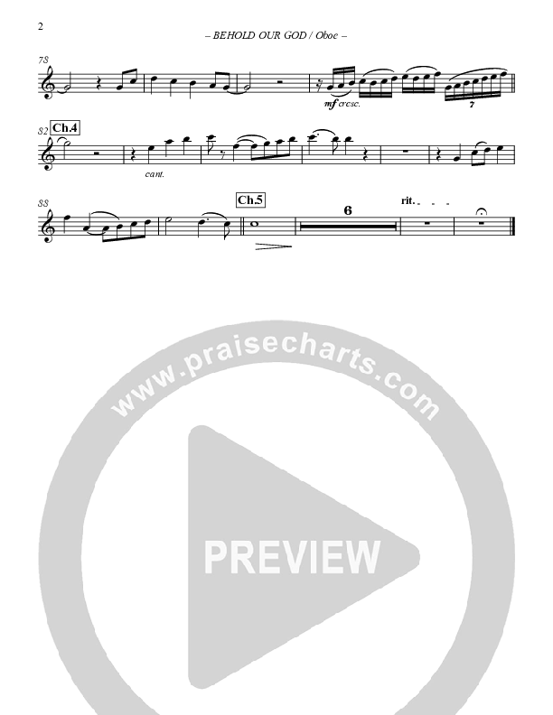 Behold Our God Oboe (Sovereign Grace / The Village Church)