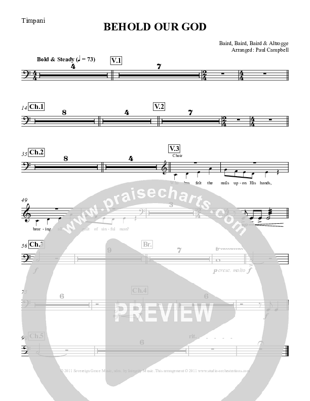 Behold Our God Timpani (Sovereign Grace / The Village Church)