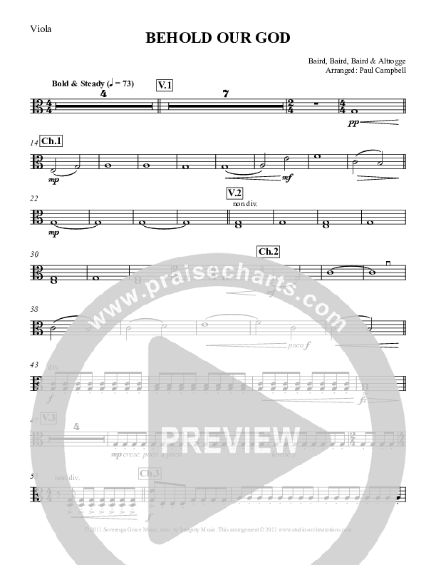 Behold Our God Viola (Sovereign Grace / The Village Church)