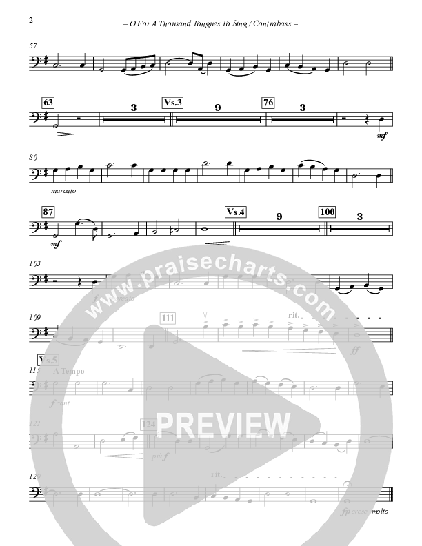 O For A Thousand Tongues To Sing Contrabass (Paul Campbell)