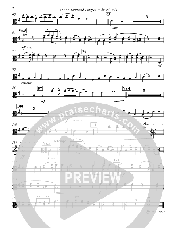 O For A Thousand Tongues To Sing Viola (Paul Campbell)