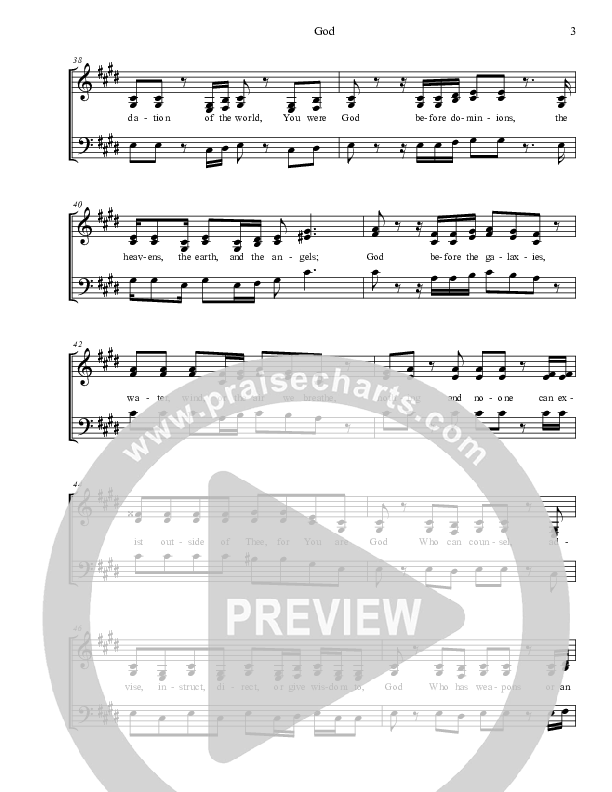 God Choir Sheet (Eddie James)