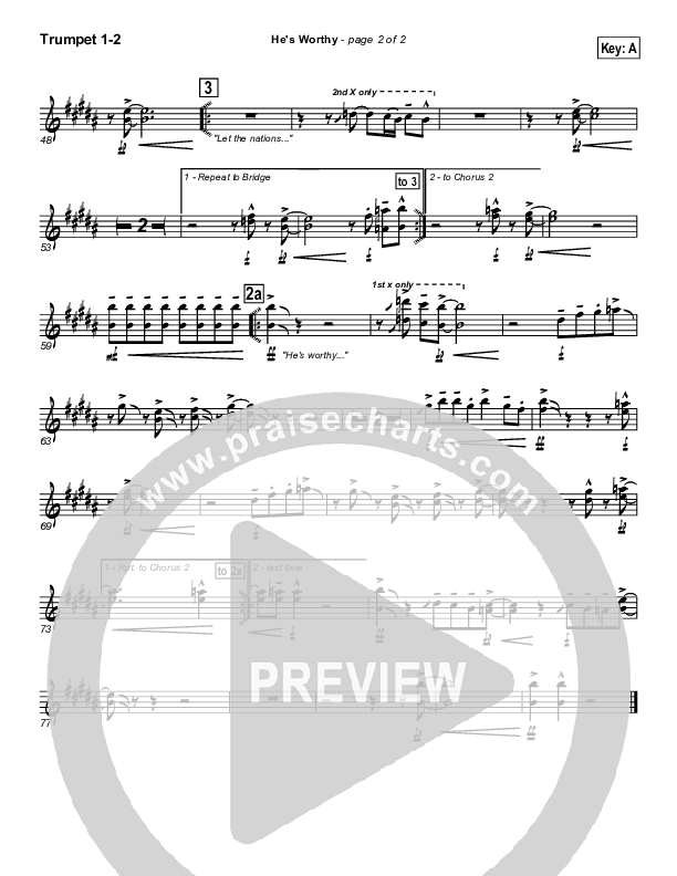 He's Worthy Trumpet 1,2 (Geron Davis)