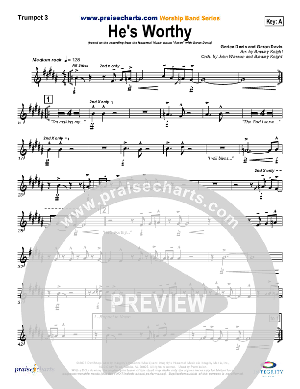 He's Worthy Trumpet 3 (Geron Davis)