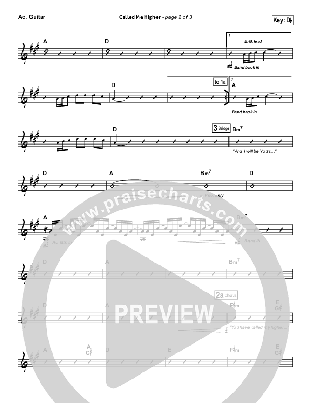 Called Me Higher Acoustic Guitar (All Sons & Daughters)