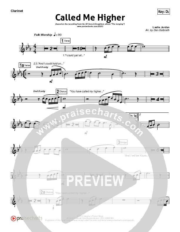 Called Me Higher Wind Pack (All Sons & Daughters)