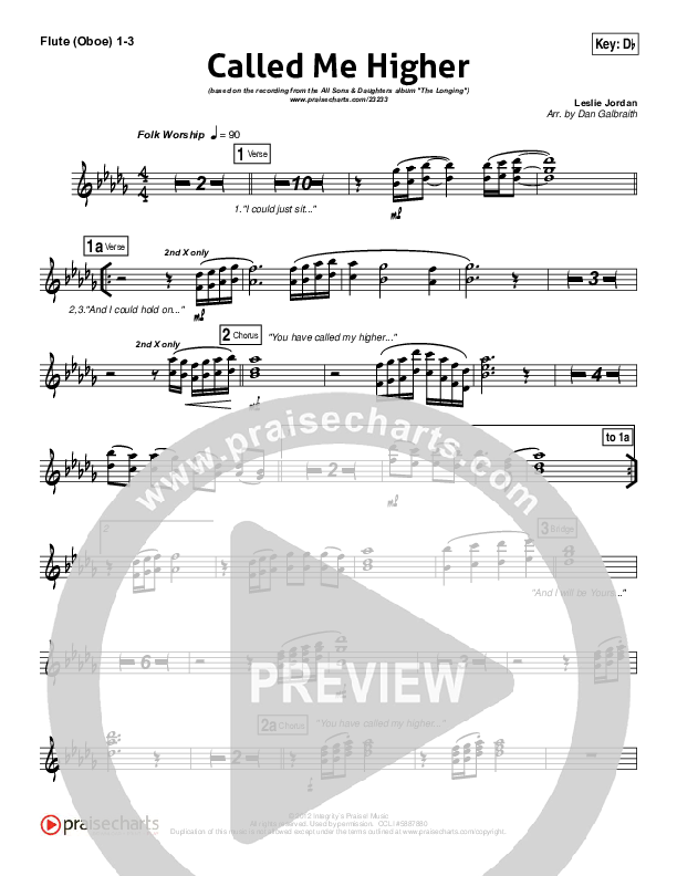 Called Me Higher Wind Pack (All Sons & Daughters)