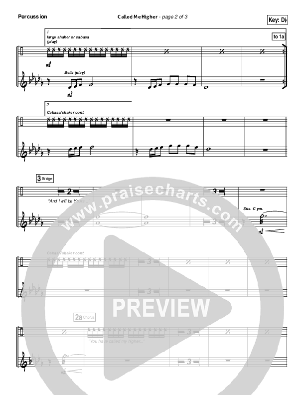 Called Me Higher Percussion (All Sons & Daughters)