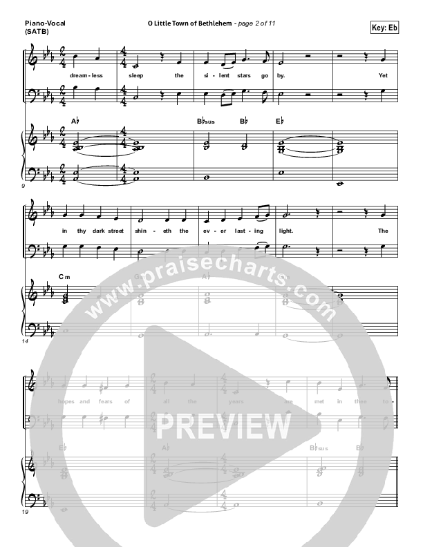 O Little Town Of Bethlehem Piano/Vocal & Lead (Jeremy Camp)