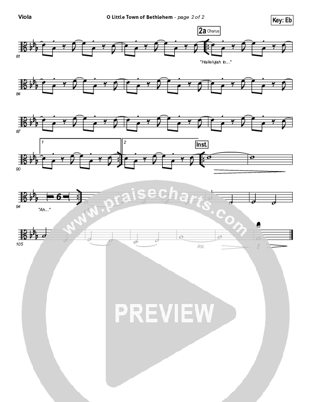 O Little Town Of Bethlehem Viola (Jeremy Camp)