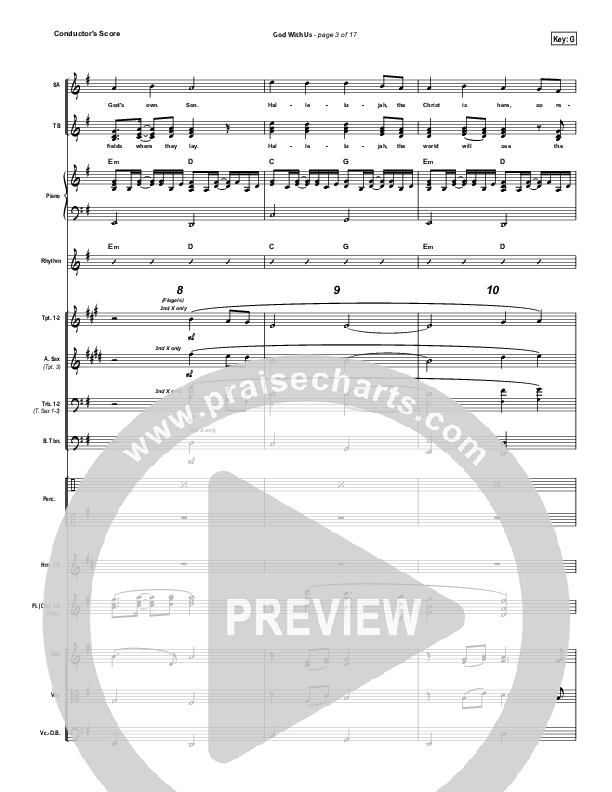 God With Us Conductor's Score (Jeremy Camp)