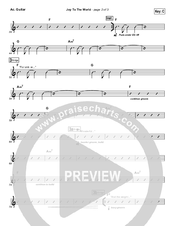 Joy To The World Acoustic Guitar (Jeremy Camp)