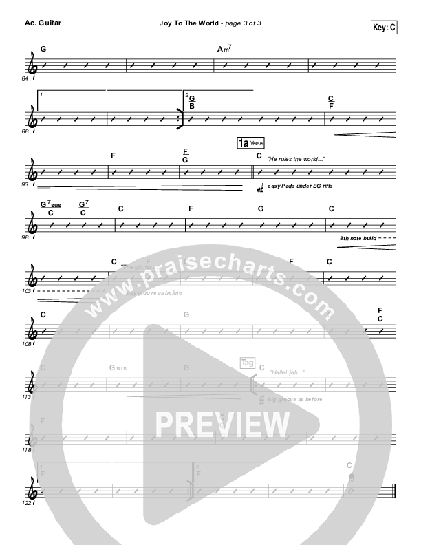 Joy To The World Acoustic Guitar (Jeremy Camp)