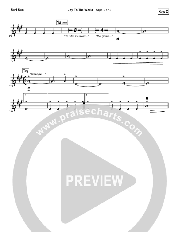 Joy To The World Bari Sax (Jeremy Camp)