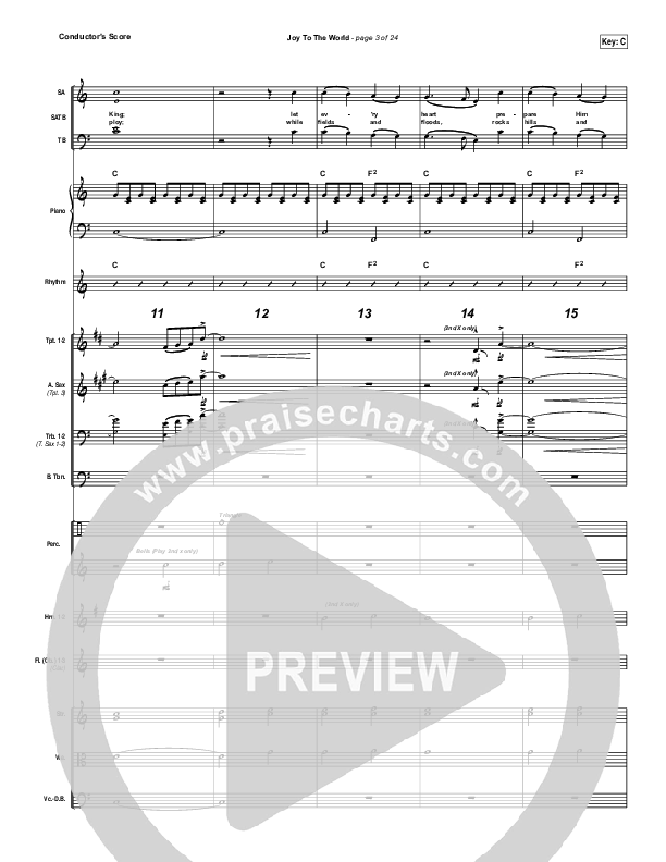 Joy To The World Conductor's Score (Jeremy Camp)