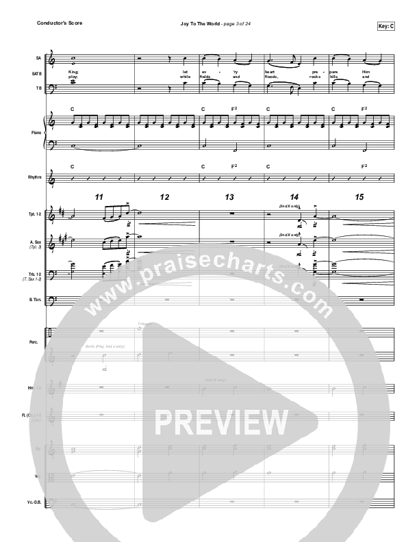 Joy To The World Conductor's Score (Jeremy Camp)