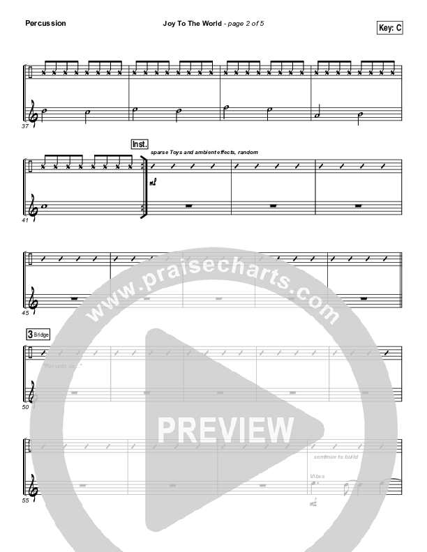 Joy To The World Percussion (Jeremy Camp)