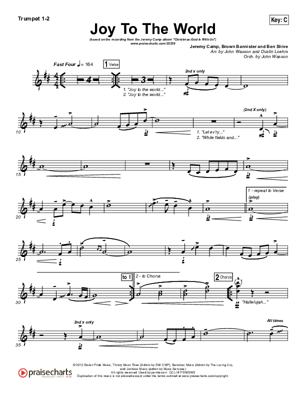 Joy To The World Brass Pack (Jeremy Camp)
