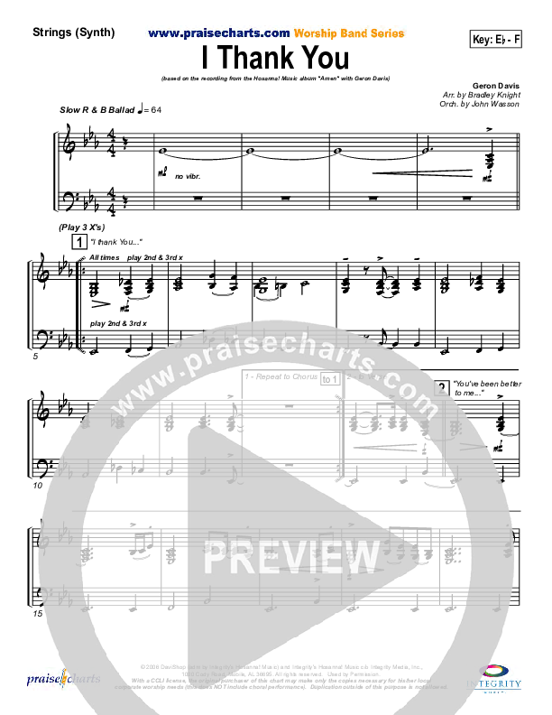 I Thank You Synth Strings (Geron Davis)