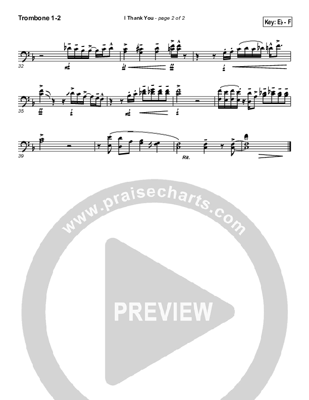I Thank You Trombone 1/2 (Geron Davis)