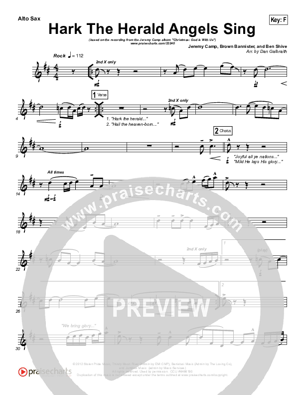 Hark The Herald Angels Sing Alto Sax (Jeremy Camp)