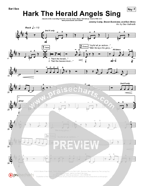 Hark The Herald Angels Sing Bari Sax (Jeremy Camp)